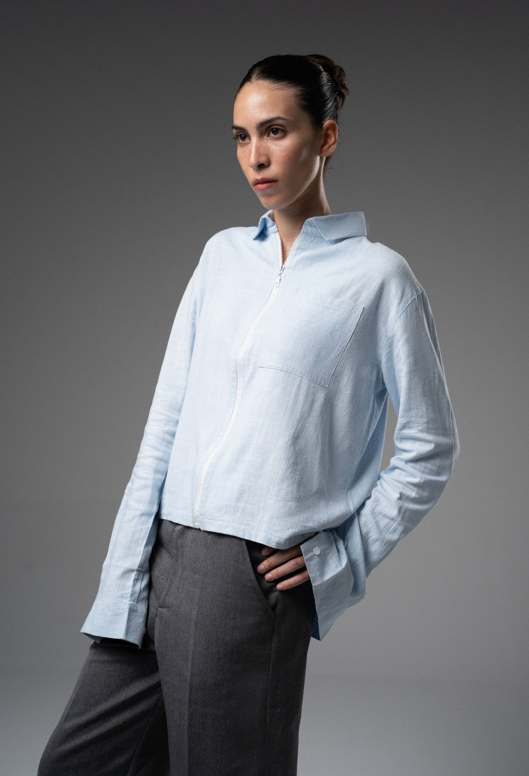 SKYLINE CROPPED ZIB SHIRT